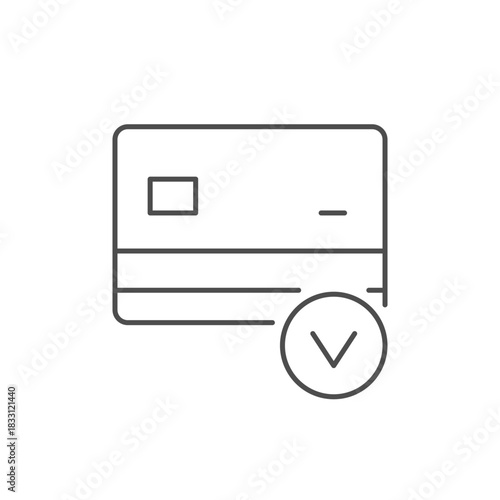 Approved credit card line icon