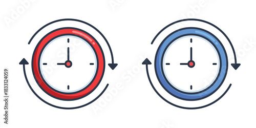 watch icon set vector