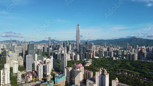 Aerial View of Urban Scenery in Futian Central District, Shenzhen
