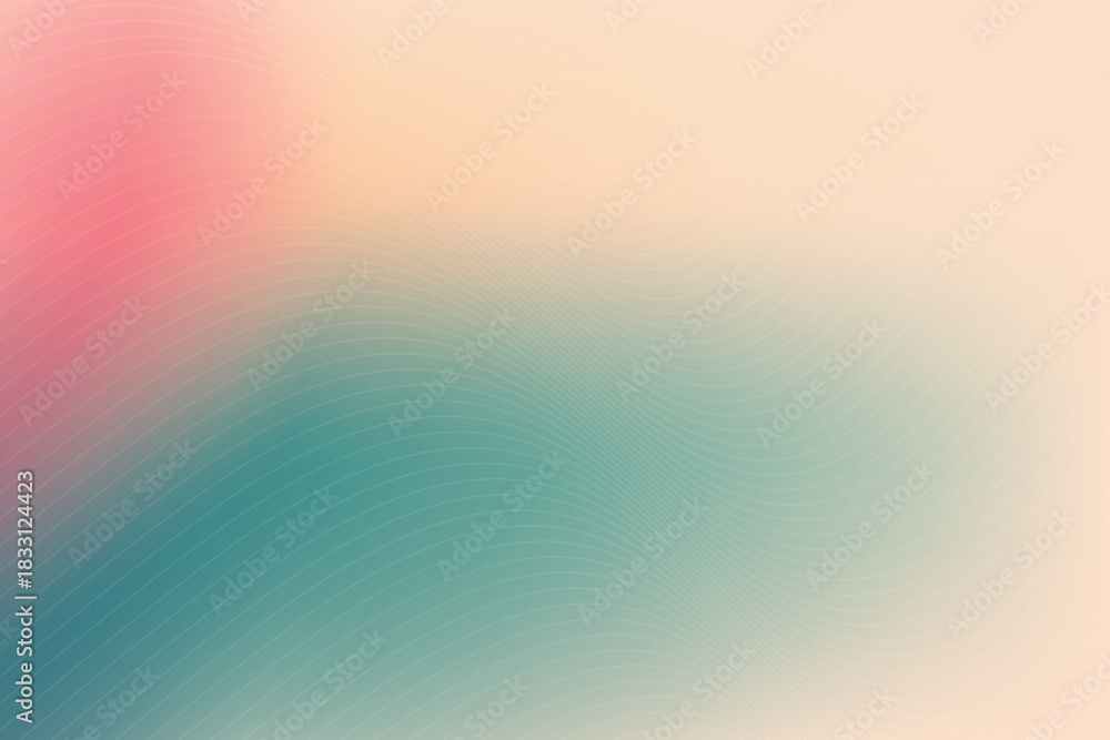 Fototapeta premium Pastel abstract gradient background with wavy lines texture