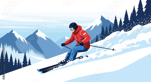 Downhill Skiing Action