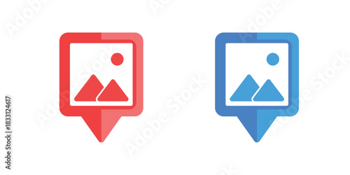 location  icon set vector