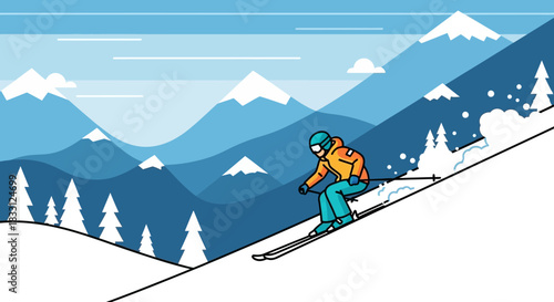 Downhill Skiing Action