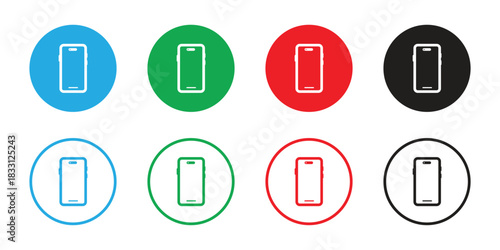 phone icon set vector