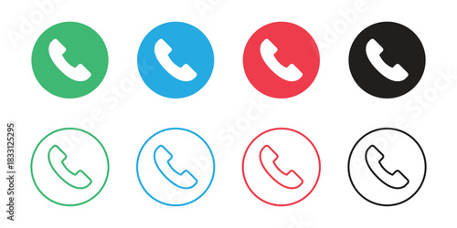 phone call icon set vector