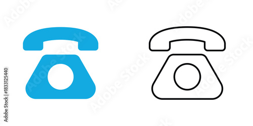 telephone icon set vector