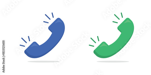 phone ringing icon set vector