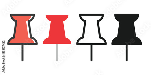 pushpin icon vector