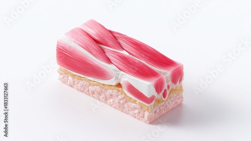 Coupe anatomique détaillée montrant la structure musculaire striée