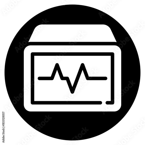 cardiogram glyph icon