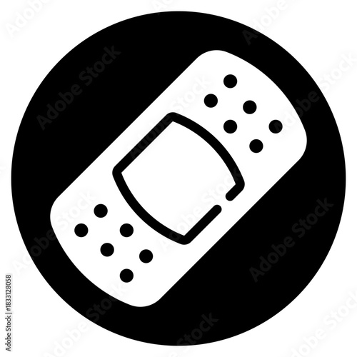 band aid glyph icon