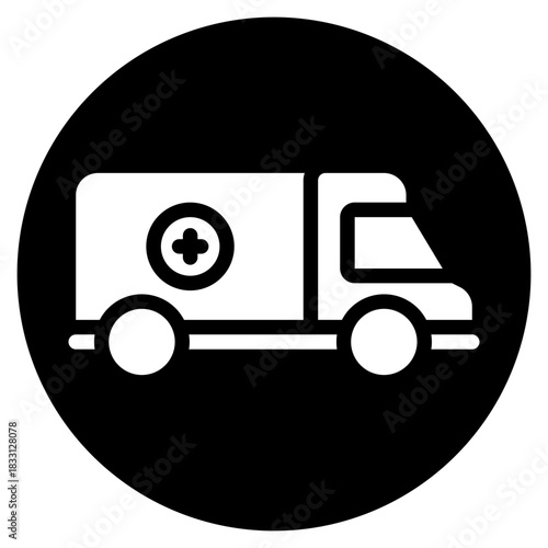 ambulance glyph icon