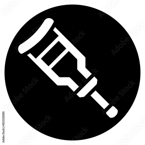 crutch glyph icon