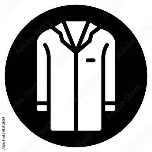 doctor coat glyph icon