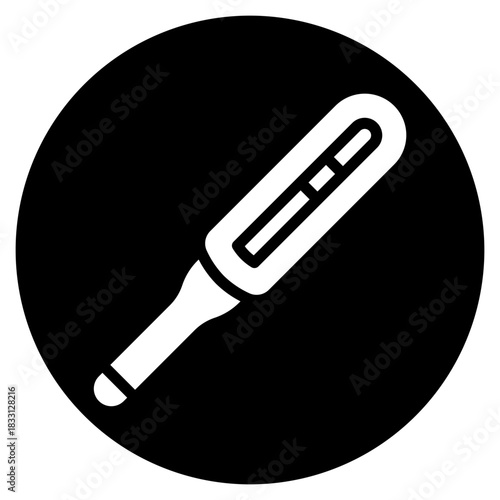 thermometer glyph icon