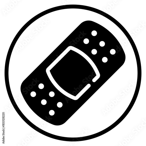 band aid glyph icon