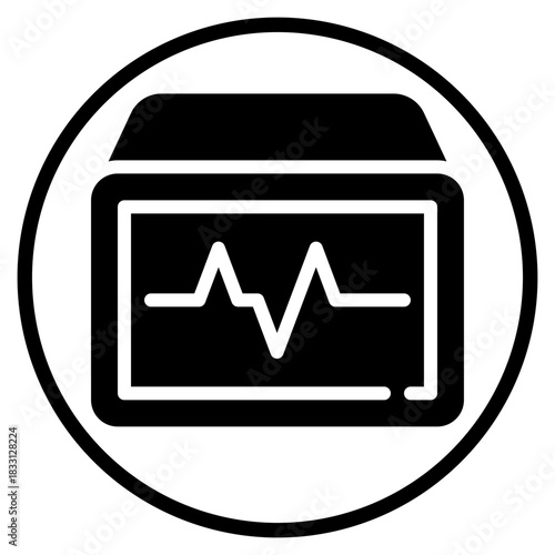 cardiogram glyph icon