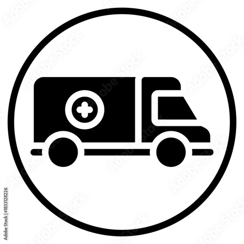 ambulance glyph icon