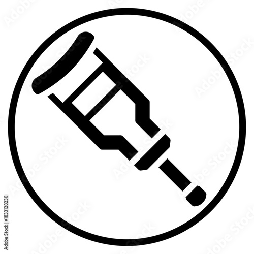 crutch glyph icon