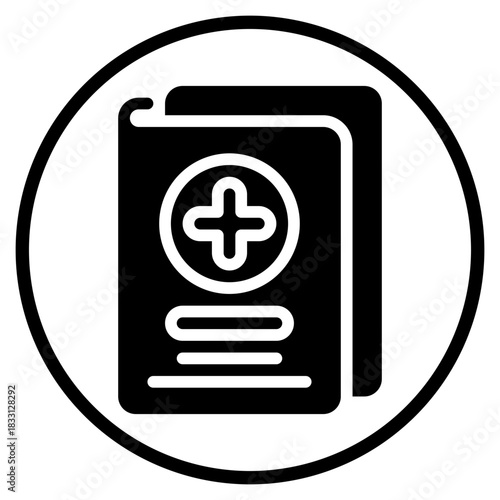 medical report glyph icon