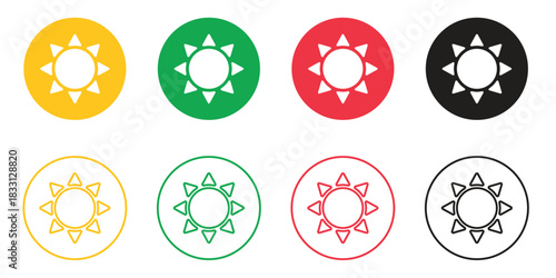 sun icon vector
