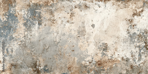 Abstract textured background with weathered paint and distressed surface in muted earthy tones