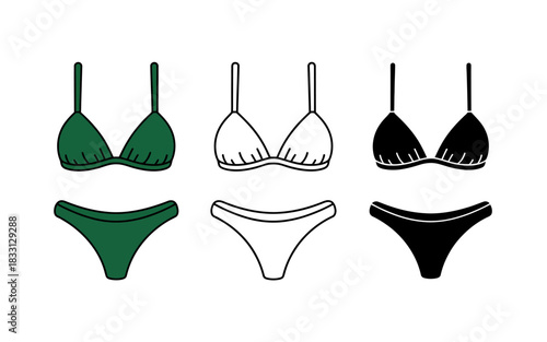 Black bra and panty sets with white lingerie styles and comfortable sexy designs, ideal for women’s fashion advertising, intimate apparel branding, ecommerce displays, promotional visuals, and stylish