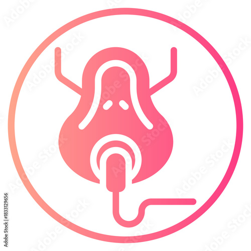 oxygen mask gradient icon