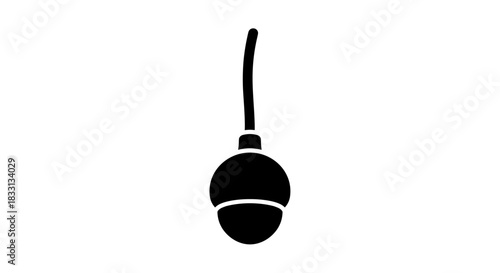 Silhouette of an Enema Bulb Medical Hygiene and Health.