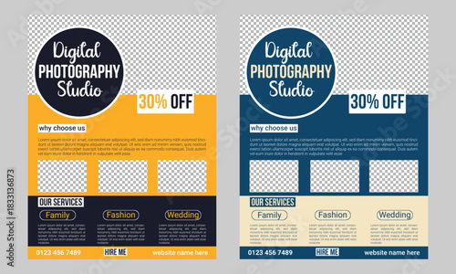 professional photography print flyer or poster template