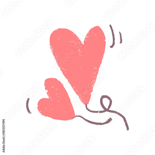 Cute hand drawn heart illustrations in soft pastel colors. Playful love doodles perfect for Valentine’s Day, romantic designs, stickers, cards, and social media graphics.