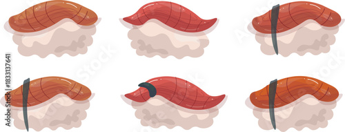 sushi rice soy sauce asian cousine red fish salmon set 