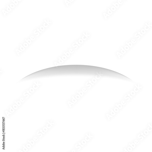 Abstract rounded gray colored curved illustration isolated on transparent background