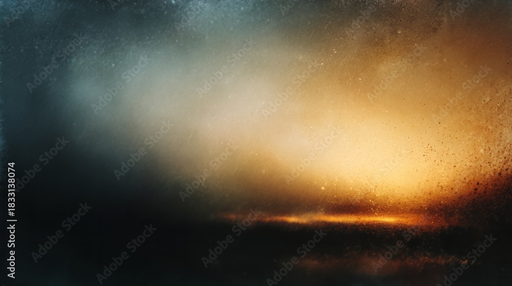 Fototapeta premium Abstract atmospheric texture features a dramatic gradient of light and shadow across a dark horizon