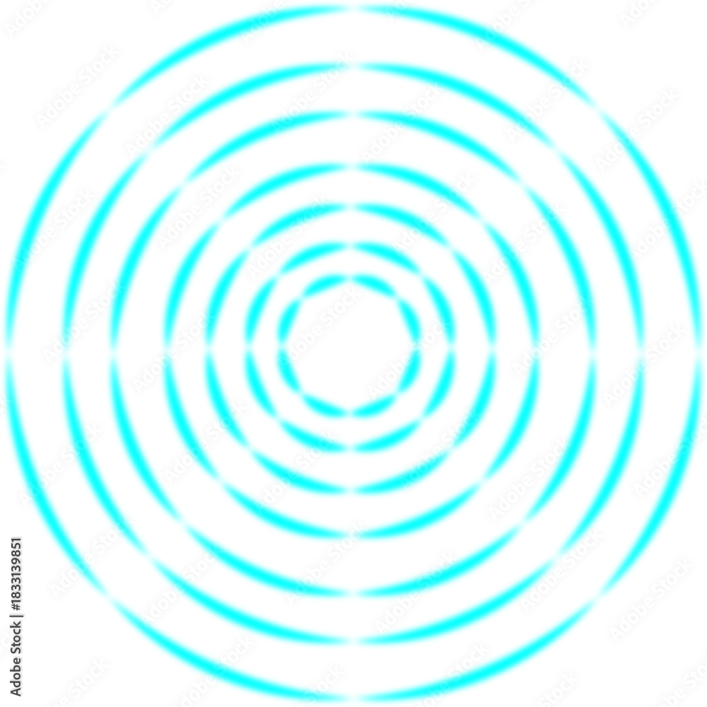 Fototapeta premium Radiant Neon Concentric Circle Glow Design