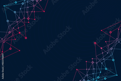 Tech Neon Background – Pink Blue Cyber Network