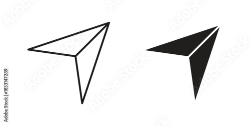 Navigation icon glyph and line set thin line symbol concept.