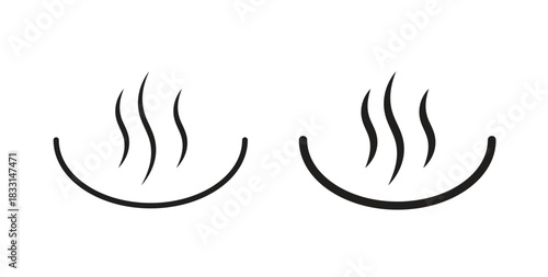 Onsen icon glyph and line set thin line symbol concept.