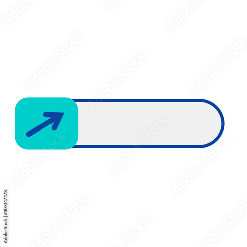 Flat arrow button symbol. Vector illustration