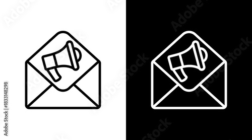 Email Marketing With Icon Set Design