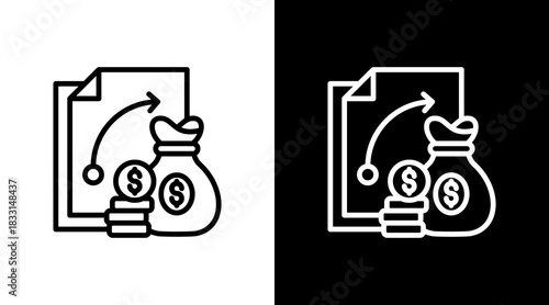 Financial Planning With Icon Set Design