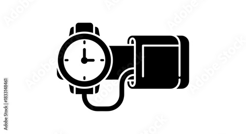 Blood Pressure Monitor Icon Health and Wellness Concept.