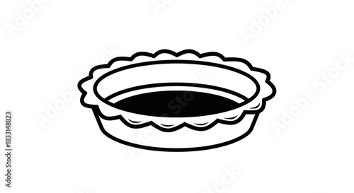 Delicious Pie Illustration A Sweet Treat for Design Projects.