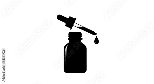 Essential Oil Dropper Bottle Natural Wellness and Aromatherapy.