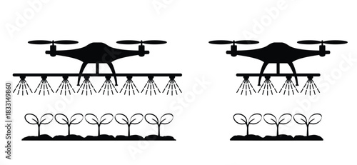 Drone application for agriculture. Crop protection products for agriculture and horticulture to protect crops against weeds, fungi, and insects. Protect crops against diseases, pests, and weeds.  