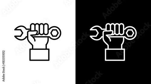 Fix White Icon Set Vector 