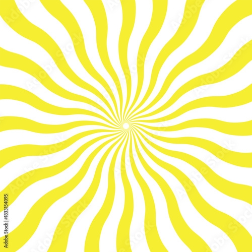 Abstract yellow and white retro with sunburst pattern colorful design. Vintage sunrays illustration swirl line. sun beam vector banner design and comic burst gradient concept pattern.