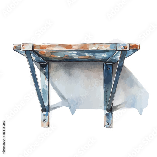 An Elegant old wall shelf painting design collection, Hand-painted watercolor style, vectorized, vector set available in EPS, Simple design, EPS set	