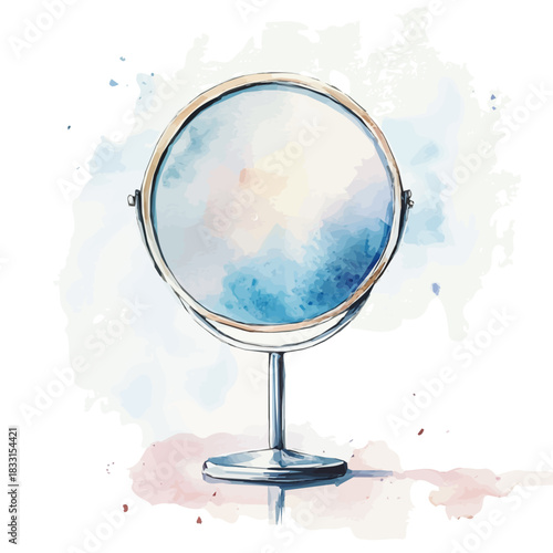 An Elegant mirror painting design collection, Hand-painted watercolor style, vectorized, vector set available in EPS, Simple design, EPS 