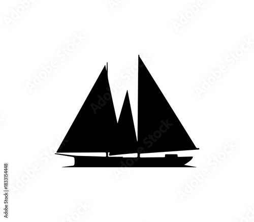 Elegant sailboat sailing on the sea, capturing the essence of nautical adventure and coastal serenity, perfect for travel and maritime themes